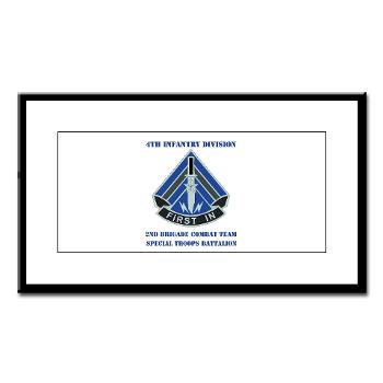 2HBCTSTB - M01 - 02 - DUI - 2nd BCT - Special Troops Bn with Text - Small Framed Print - Click Image to Close