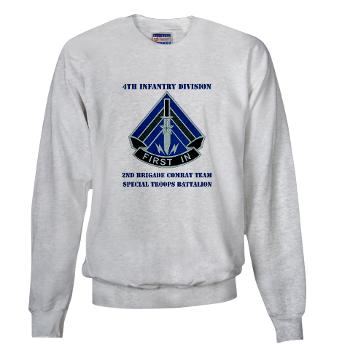 2HBCTSTB - A01 - 03 - DUI - 2nd BCT - Special Troops Bn with Text - Sweatshirt - Click Image to Close