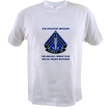 2HBCTSTB - A01 - 04 - DUI - 2nd BCT - Special Troops Bn with Text - Value T-Shirt