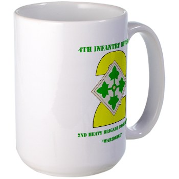 2HBCTW - M01 - 03 - DUI - 2nd Heavy BCT - Warhorse with Text - Large Mug - Click Image to Close
