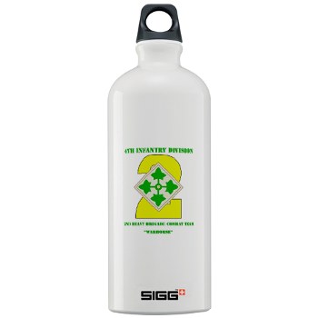 2HBCTW - M01 - 03 - DUI - 2nd Heavy BCT - Warhorse with Text - Sigg Water Bottle 1.0L - Click Image to Close