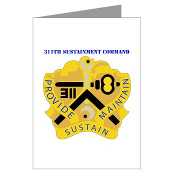 311SC - A01 - 01 - DUI - 311th Sustainment Command with Text - Greeting Cards (Pk of 10)