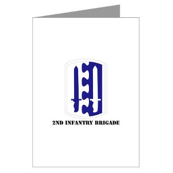 2IB - M01 - 02 - SSI - 2nd Infantry Brigade with Text - Greeting Cards (Pk of 10)