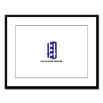2IB - M01 - 02 - SSI - 2nd Infantry Brigade with Text - Large Framed Print