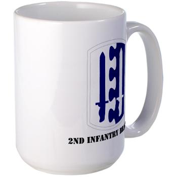 2IB - M01 - 03 - SSI - 2nd Infantry Brigade with Text - Large Mug