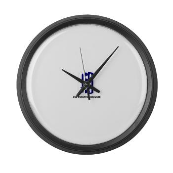 2IB - M01 - 03 - SSI - 2nd Infantry Brigade with Text - Large Wall Clock