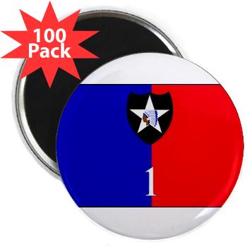2ID1HBCT - M01 - 01 - DUI - 1st Heavy Brigade Combat Team - 2.25" Magnet (100 pack) - Click Image to Close