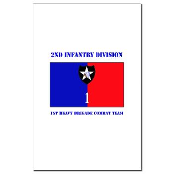2ID1HBCT - M01 - 02 - DUI - 1st Heavy Brigade Combat Team with Text - Mini Poster Print