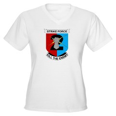 2ID2SBCT - A01 - 04 - DUI - 2nd Stryker Brigade Combat Team Women's V-Neck T-Shirt - Click Image to Close