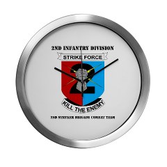 2ID2SBCT - M01 - 03 - DUI - 2nd Stryker Brigade Combat Team with Text Modern Wall Clock - Click Image to Close