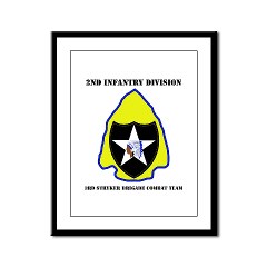 2ID3SBCT - M01 - 02 - DUI - 3rd Stryker Brigade Combat Team with Text Framed Panel Print