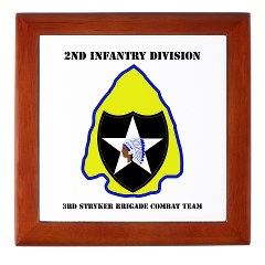 2ID3SBCT - M01 - 03 - DUI - 3rd Stryker Brigade Combat Team with Text Keepsake Box - Click Image to Close