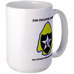 2ID3SBCT - M01 - 03 - DUI - 3rd Stryker Brigade Combat Team with Text Large Mug
