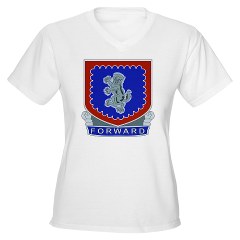 2B340RCSS - A01 - 04 - DUI - 2nd Bn - 340th Regt CSS Women's V-Neck T-Shirt
