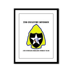 2ID4SBCT - M01 - 02 - DUI - 4th Stryker Brigade Combat Team Framed Panel Print