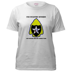 2ID4SBCT - A01 - 04 - DUI - 4th Stryker Brigade Combat Team with Text Women's T-Shirt