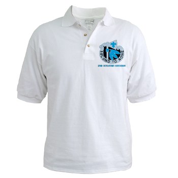 02ID - A01 - 04 - DUI - 2nd Infantry Division with text - Golf Shirt - Click Image to Close