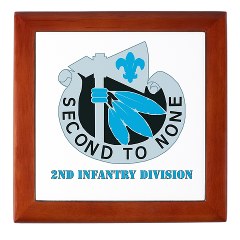 02ID - M01 - 03 - DUI - 2nd Infantry Division with text - Keepsake Box