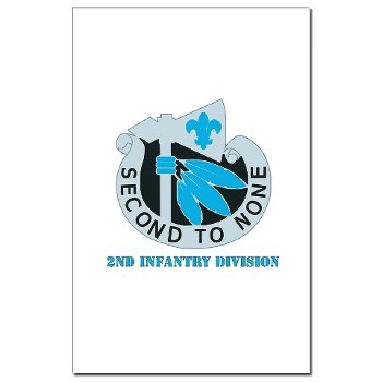 02ID - M01 - 02 - DUI - 2nd Infantry Division with text - Mini Poster Print