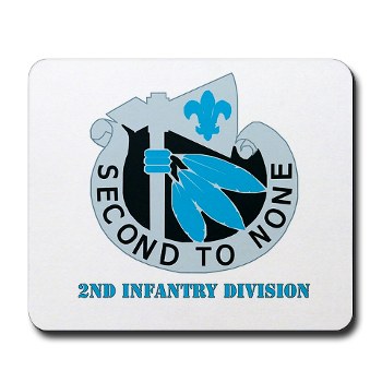 02ID - M01 - 03 - DUI - 2nd Infantry Division with text - Mousepad