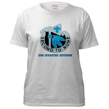 02ID - A01 - 04 - DUI - 2nd Infantry Division with text - Women's T-Shirt - Click Image to Close