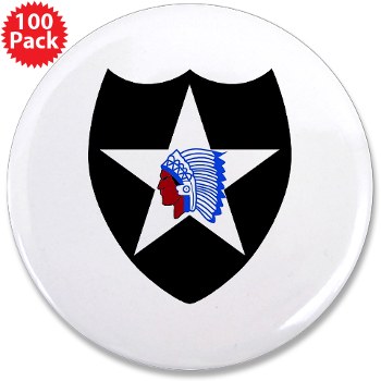 02ID - M01 - 01 - SSI - 2nd Infantry Division - 3.5" Button (100 pack)