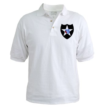 02ID - A01 - 04 - SSI - 2nd Infantry Division - Golf Shirt