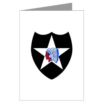 02ID - M01 - 02 - SSI - 2nd Infantry Division - Greeting Cards (Pk of 10) - Click Image to Close