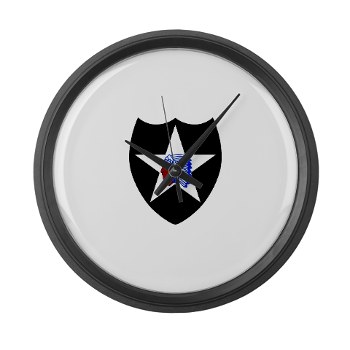 02ID - M01 - 03 - SSI - 2nd Infantry Division - Large Wall Clock
