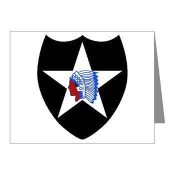 02ID - M01 - 02 - SSI - 2nd Infantry Division - Note Cards (Pk of 20)