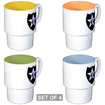 02ID - M01 - 03 - SSI - 2nd Infantry Division - Stackable Mug Set (4 mugs)