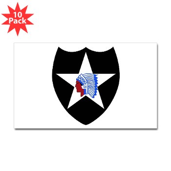 02ID - M01 - 01 - SSI - 2nd Infantry Division - Sticker (Rectangle 10 pk)