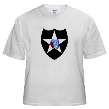 02ID - A01 - 04 - SSI - 2nd Infantry Division - White t-Shirt