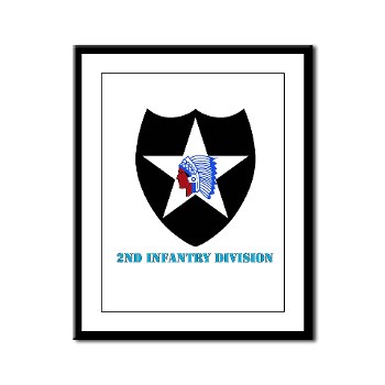 02ID - M01 - 02 - SSI - 2nd Infantry Division with text - Framed Panel Print