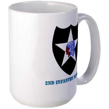 02ID - M01 - 03 - SSI - 2nd Infantry Division with text - Large Mug