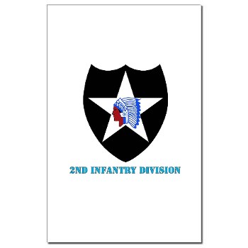 02ID - M01 - 02 - SSI - 2nd Infantry Division with text - Mini Poster Print