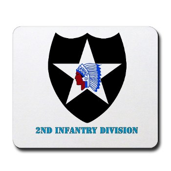 02ID - M01 - 03 - SSI - 2nd Infantry Division with text - Mousepad
