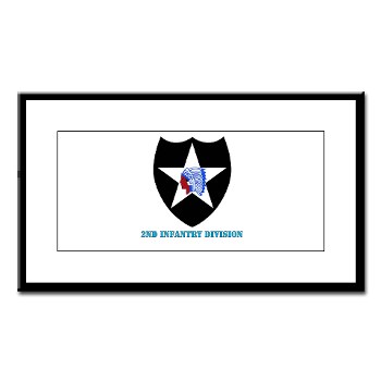 02ID - M01 - 02 - SSI - 2nd Infantry Division with text - Small Framed Print