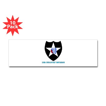 02ID - M01 - 01 - SSI- 2nd Infantry Division with text - Sticker (Bumper 10 pk)