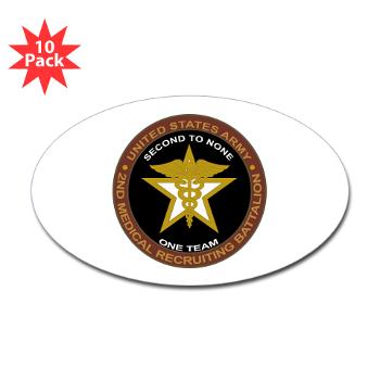 2MRB - M01 - 01 - DUI - 2nd Medical Recruiting Battalion (Gladiators) - Sticker (Oval 10 pk)