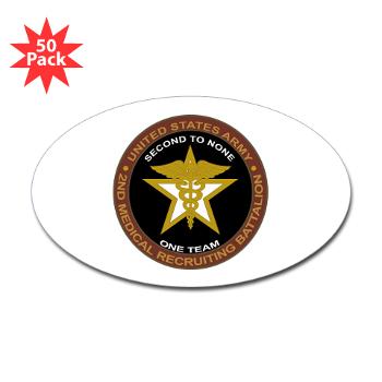 2MRB - M01 - 01 - DUI - 2nd Medical Recruiting Battalion (Gladiators) - Sticker (Oval 50 pk)