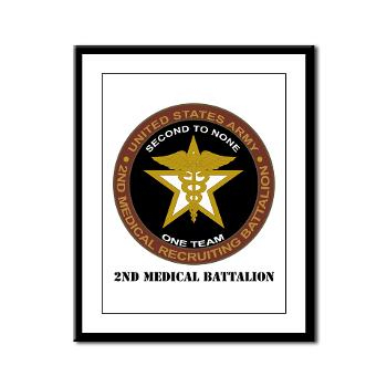 2MRB - M01 - 02 - DUI - 2nd Medical Recruiting Battalion (Gladiators) with Text - Framed Panel Print