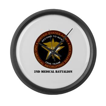 2MRB - M01 - 04 - DUI - 2nd Medical Recruiting Battalion (Gladiators) with Text - Large Wall Clock
