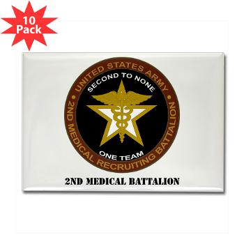 2MRB - M01 - 01 - DUI - 2nd Medical Recruiting Battalion (Gladiators) with Text - Rectangle Magnet (10 pack)
