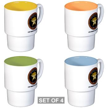 2MRB - M01 - 04 - DUI - 2nd Medical Recruiting Battalion (Gladiators) with Text - Stackable Mug Set (4 mugs) - Click Image to Close