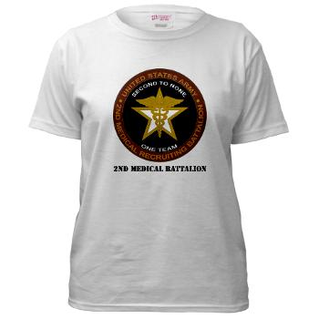 2MRB - A01 - 04 - DUI - 2nd Medical Recruiting Battalion (Gladiators) with Text - Women's T-Shirt