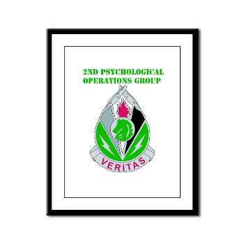 2POG - M01 - 02 - DUI - 2nd Psychological Operations Group with Text Framed Panel Print