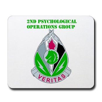 2POG - M01 - 03 - DUI - 2nd Psychological Operations Group with Text Mousepad
