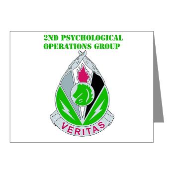2POG - M01 - 02 - DUI - 2nd Psychological Operations Group with Text Note Cards (Pk of 20) - Click Image to Close