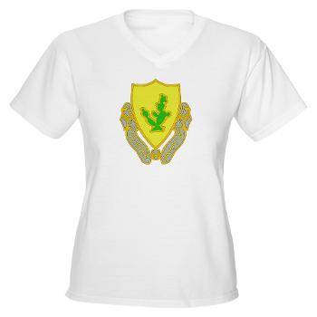 2S12CR - A01 - 04 - DUI - 2nd Squadron - 12th Cavalry Regiment - Women's V-Neck T-Shirt - Click Image to Close
